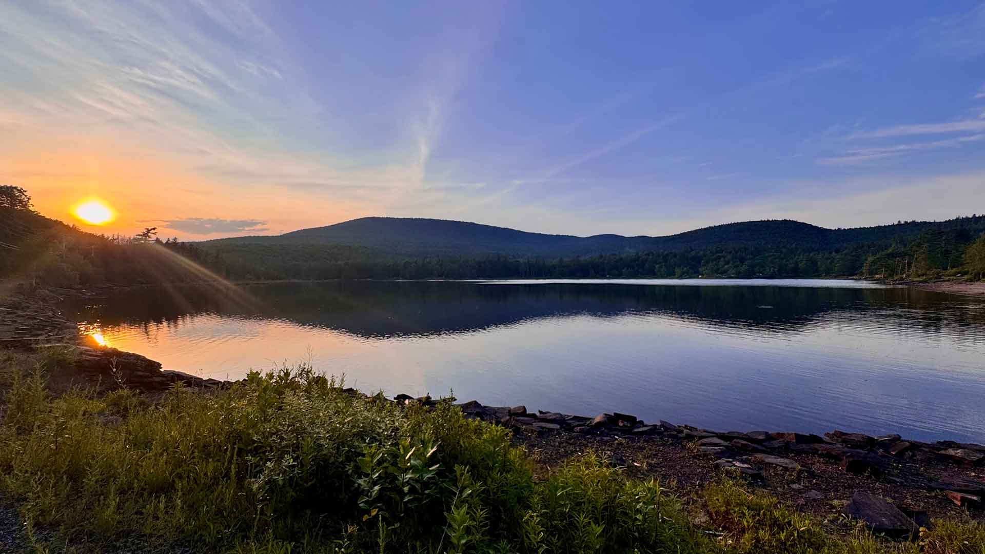 View of Lake in Spring